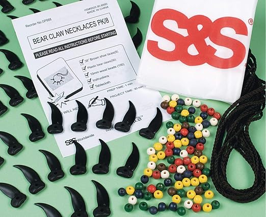 Geeperz Bear Claw Necklace Craft Kit, Brown