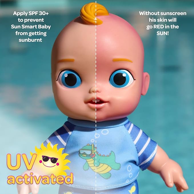 ADORA Sun Smart Baby Doll with Innovative UV-Activated Skin, 10" Realistic Color-Changing Doll Set, Perfect for Sunny Outdoor Play Birthday Gift for Ages 6+ - Rawrsome