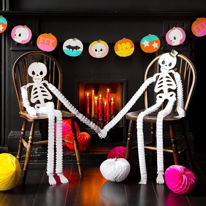 Talking Tables | Halloween Kids Crafts Kit DIY Paper Arts and Craft Activity Make Your Own Gift Bunting Hanging Party Decorations | No Scary Plastic Here | Product Reusable & Packaging Recyclable