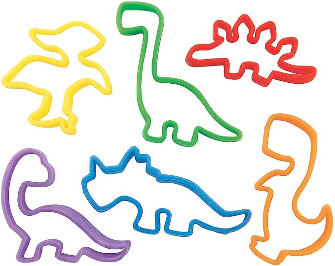 Super-Sized Dinosaur Fun Bands - Jewelry - 6 Pieces