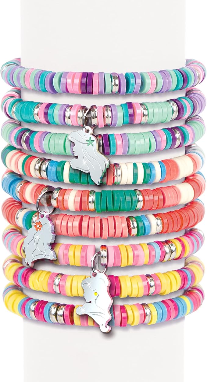 Disney Princess: Royal Rounds: Heishi Beads Charms Set - 2675 Pieces, Make It Real, Beads & Storage Container, 3 Princess Charms, Moana Belle Arielle, Tweens & Girls, Jewelry Kit, Ages 8+