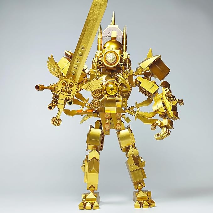 Skibid Toilet Clockman Building Block Set,Upgrade Titan Clock Man with Sword Toys Figures Kit,Titan Clock Toilet Man Building Brick for Adults Fans 550PCS Blocks