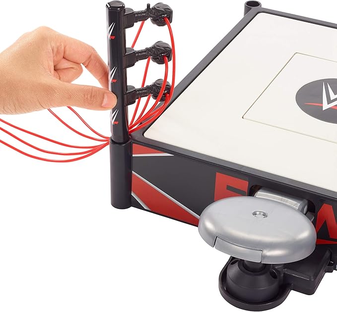 Mattel WWE Wrekkin' Kickout Ring Playset with Accessories & 2 Play Modes, Includes Launcher, Crane, WWE Championship & More, 13-inch x 20-inch