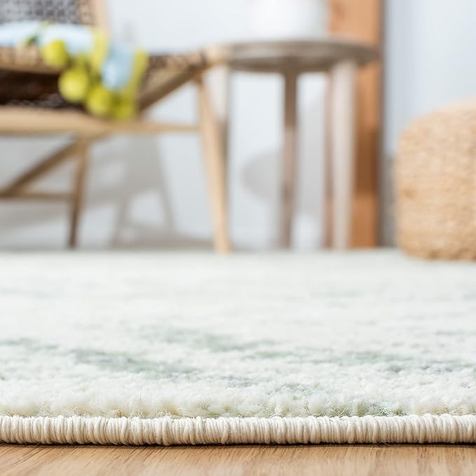 SAFAVIEH Adirondack Collection Accent Rug - 4' x 6', Ivory & Green, Modern Distressed Design, Non-Shedding & Easy Care, Ideal for High Traffic Areas in Entryway, Living Room, Bedroom (ADR131X)