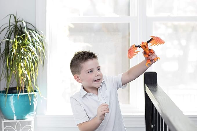 Schleich Eldrador , Lava Monster Mythical Creatures Toys for Kids, Fire Eagle Action Figure with Movable Wings, Ages 7+