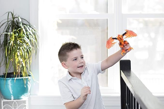 Schleich Eldrador , Lava Monster Mythical Creatures Toys for Kids, Fire Eagle Action Figure with Movable Wings, Ages 7+
