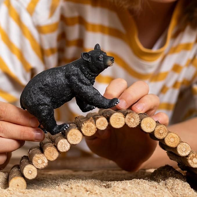 Schleich Wild Life New 2024 Wild Animal Toy American Black Bear Figurine