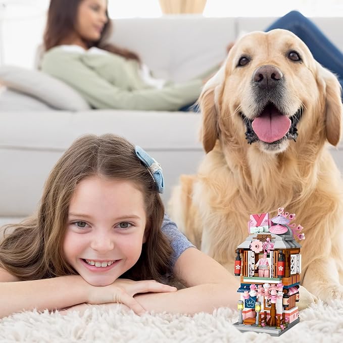 Japanese Street View Shop Bricks, Mini DIY Building Blocks Model MOC Construction Toy (Kimono Shop)