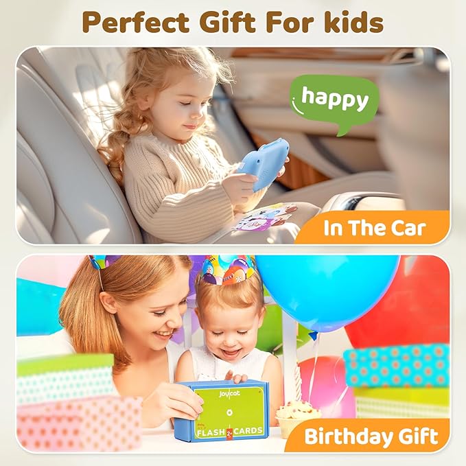 Talking Flash Cards for Toddlers 1-5 Clear Voice & Thick Cards & Easy to Slide in and Out, Independent Play & Speech Development Toys, 20 Topics Including Numbers & Letters & Songs