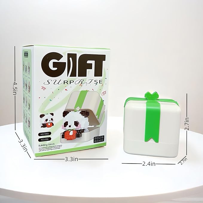 Mini Building Blocks Cute Pet Gift Box Panda Party Favors - Miniature Building Blocks Panda Toys Suitable for Birthday for Boys and Girls