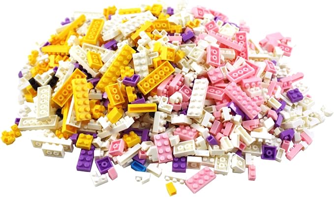 Building Bricks 800+ Pieces Set - Classic Cartoon Characters Building Blocks - Mini Building Block for Boys Girls & Adults (White)