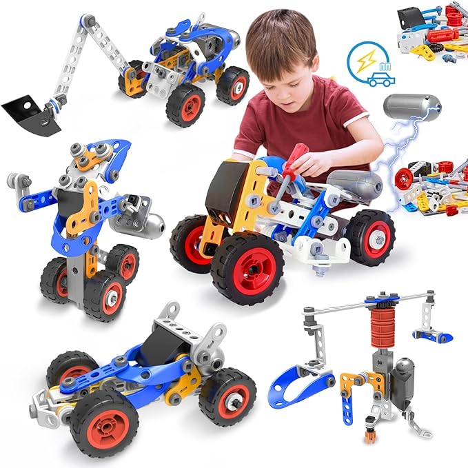 HISTOYE Building Toys for Kids Age 4-8 Erector Sets for Boys Age 6-8-12 Stem Toys for 5+ Year Old Boys Robot Building Kit for Kids DIY Building Blocks Construction Toys Gifts for 4 5 6 7 8+ Years Old