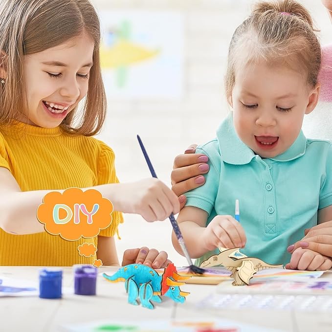 Valentines Day Gifts for Kids,23 Set 3D Puzzles Dinosaur DIY Painting Kit,Funny Dino Valentine Exchange Cards for Boys Girls Toddler School Class Classroom Party Favors (23)