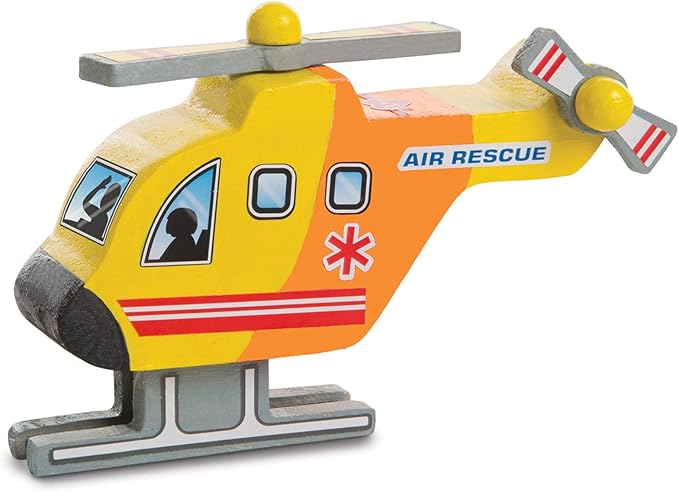 Melissa & Doug Created by Me! Rescue Vehicles Wooden Craft Kit - Decorate-Your-Own Police Car, Fire Truck, Helicopter