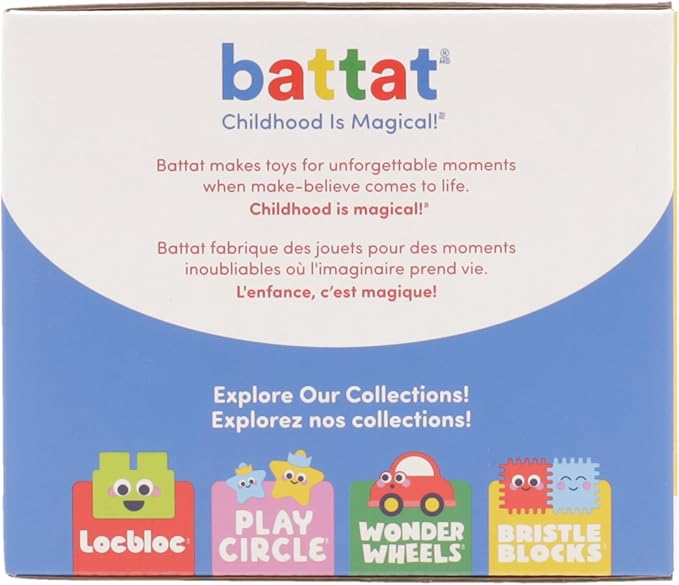 Battat – Car & Color Sorting Playset – Cause-And-Effect Toy – Push & Go Cars – Color-Coded Matching – 2 Years + – 3-Car Garage