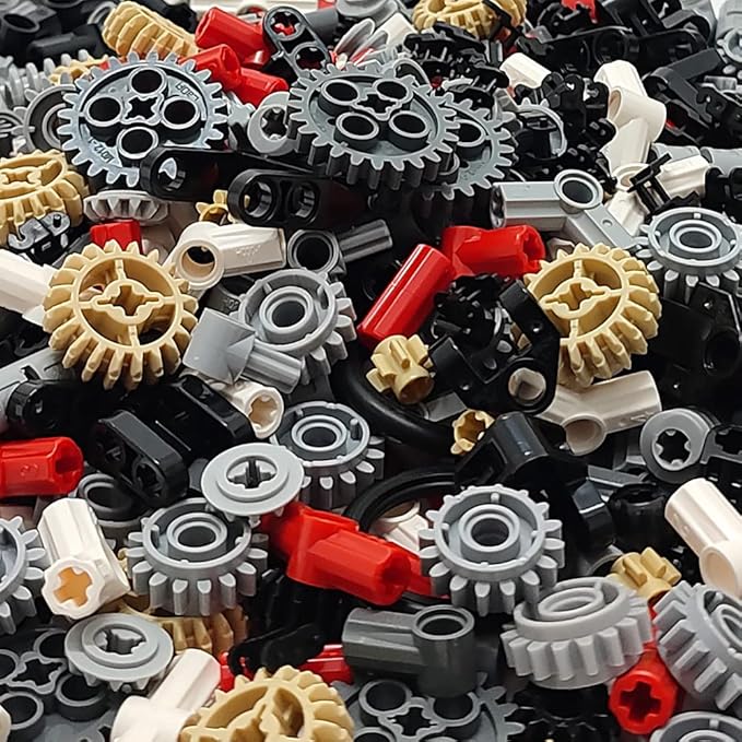DSPITWOD Technical Gears Axle Pin Connectors - Gear Chain Connectors Technical Parts Set STEM Building Brick Toy Gift for Kids 8 10 12 Years