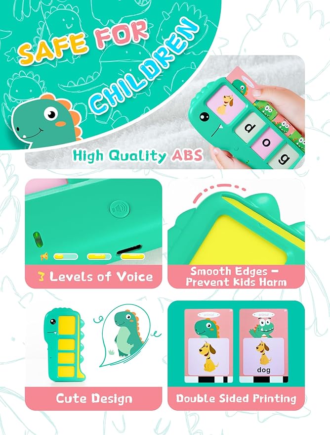 Talking Flash Cards for Toddlers Learning: Alphabet Learning Toys - Matching Spelling Games with 224 Sight Words - Montessori Toys for 3 4 5 6 Years Old Kids