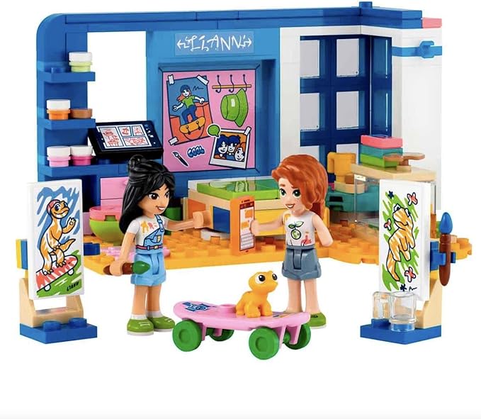 Lego Friends Liann's Room 41739, Art-Themed Bedroom Playset with Liann & Autumn Mini-Dolls, Collectible Toy for Girls and Boys 6 Plus Years Old