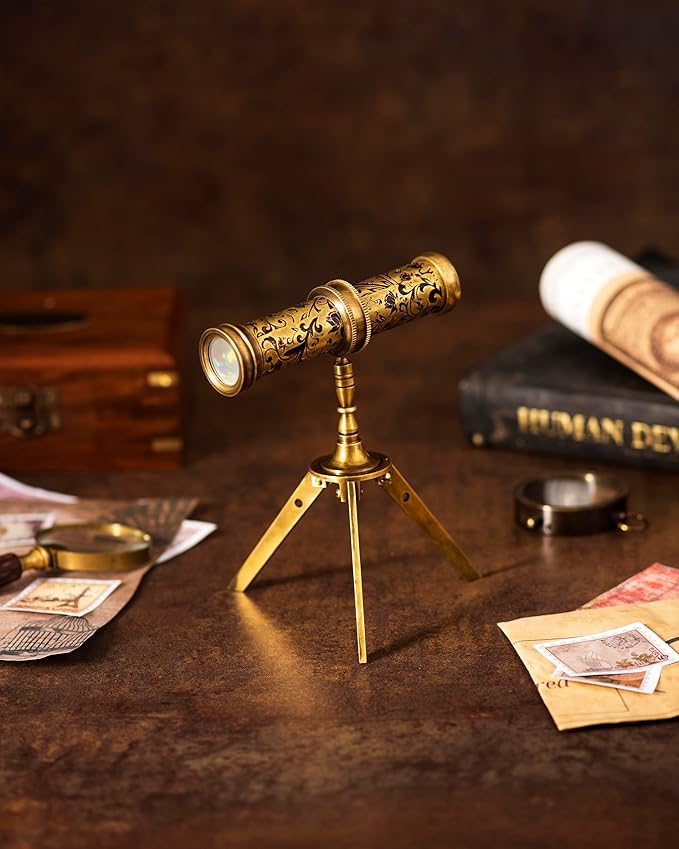 Handmade Kaleidoscope Educational Vintage Collection | Birthday | Any Occasion Gift for Kids and Adults (with Stand, One)