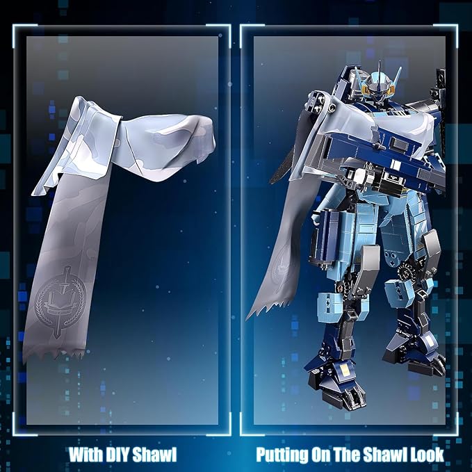 Mech Robot Building Blocks Set for Adults, 752 Pieces Cool Warrior Model Kit, City Justice Hero Toy Playset, Best Gifts for Teens Boys Ages 6 7 8 9 10+ Year