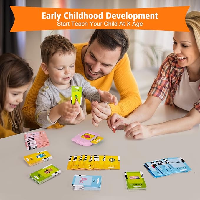 Talking Flash Cards with 384 Sight Words (Including Letters and Numbers), Montessori Educational Learning Interactive Toddler Toys, Speech Therapy and Autism Sensory Toys, Pink