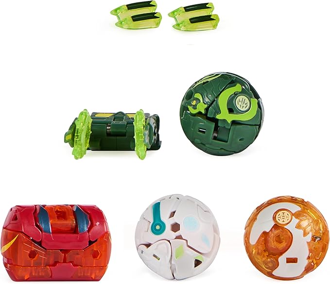 Bakugan Legends Collection Pack, 4-Pack Featuring Centipod, Surturan Geogan, Dragonoid Nova, Trox Ultra, and 6 BakuCores, Kids Toys for Ages 6 and Up