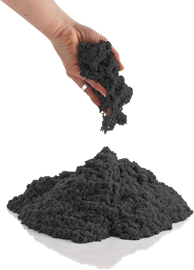 Black 2 Pound Refill Pack - Moldable Indoor Play Sand in Resealable Bag