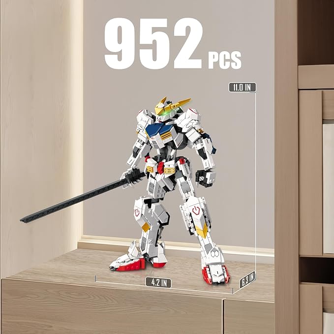 Transforming Robot Building Set for Adults, 2 in 1 City Warrior Mech & Fighter Jet Building Toy Model, 952 Pcs Creative Collectible Gift for Boys Kids 8-12