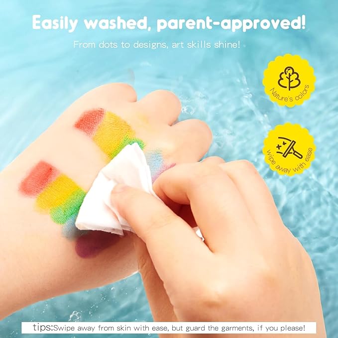 Jar Melo Washable Dot Markers for Toddlers 1-3, 8 Colors Dot Paints with 108 PDF & 10 Physical Activity Papers, Non-Toxic Bingo Daubers for Toddlers 2-4, Kids Arts And Crafts Supplies