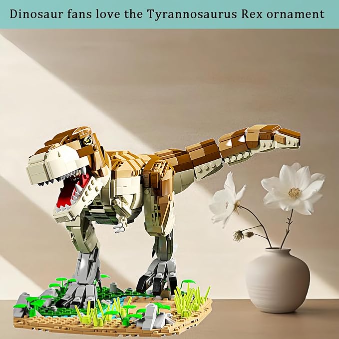 Jurassic Dinosaur Compatible with Lego,1228 Pcs Dinosaur Park World Toys for Age 7 8 9 10 11 12 13 14 Years, Tyrannosaurus Rex Toy for 7-9 Year Old Boy Christmas Birthday