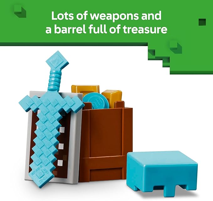 LEGO Minecraft The Illager Desert Patrol Toy Figures and Playset - Building Minecraft Toy for Kids, Boys and Girls, Ages 7+ - with 4 Figures for Pretend Play - Gift Idea for Birthdays - 21267