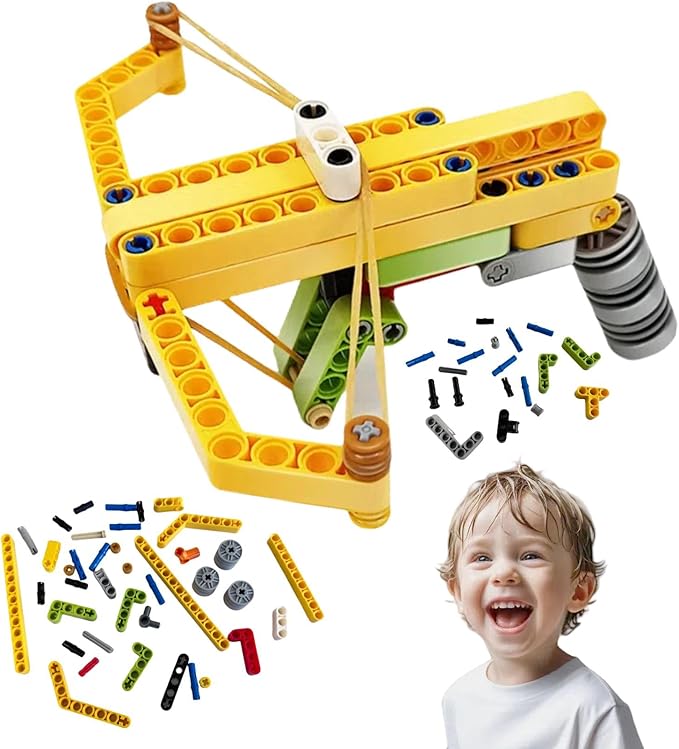 Toy Gun Building Blocks Blaster Assembly Toy Erector Sets Mini Gun Model Kit Construction Set, DIY Nerf Gun Blasting Splicing Brick for Kids Ages 6+ Building Toy for Boys and Girls (Archer60)