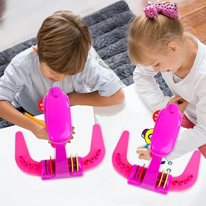 Drawing Projector for Kids Toy,smart art sketcher projector kid toys, with 32 Slide Cartoon Patterns and 12 Color Brush, Adjustable Pattern Size,Suitable for Children to Learn to Draw and Sketch