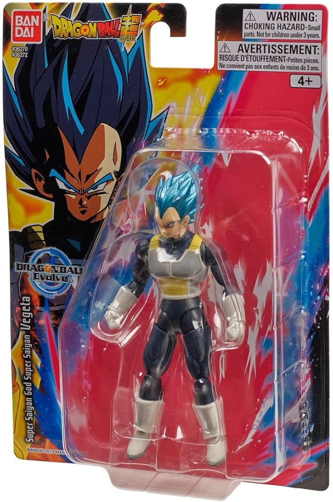 Bandai Namco - Dragon Ball Super - Super Saiyan Blue Vegeta, Dragon Ball Evolve 5" Action Figure