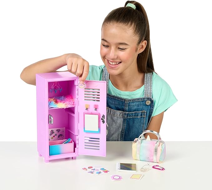 REAL LITTLES My Rainbow Collection, Roller Case, Fridge and Locker Desk Caddies in One Pack! Plus 57 Mini Toy Surprises! | Amazon Exclusive