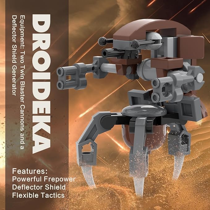 Battle Army Clone Platoon Attack Craft Building Set, 537 Pieces with 32 Battle Soldiers and 2 Droideka, Troop Carrier Building Toys Gift for Star Fans and Kids