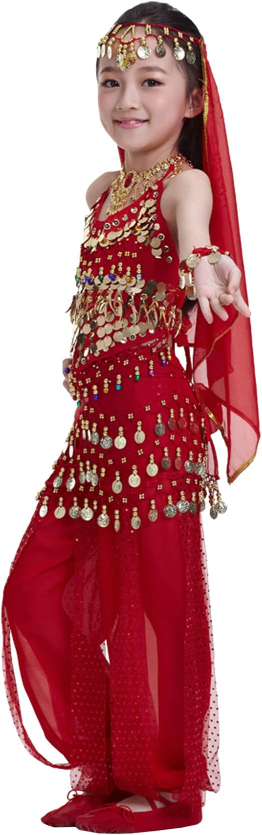 Astage Kids Princess Girl Indian Belly Dance Costume Cosplay Bollywood Ornaments
