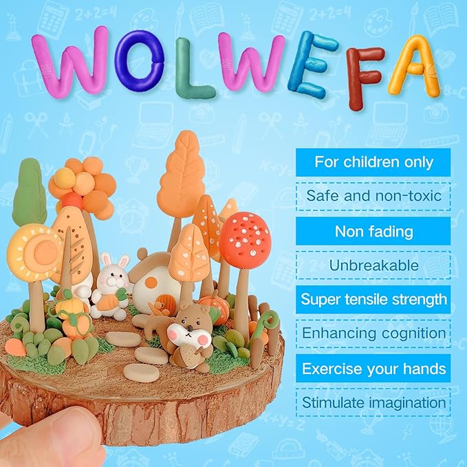 Modeling Clay Kit - 12 Colors Air Dry Ultra Light Clay, Magic Clay, DIY Molding Clay for Kids, DIY Clay Kit with Sculpting Tools, Decoration Accessories, Kids Art Crafts