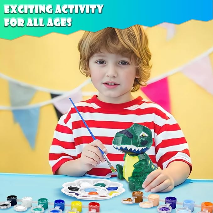 LTZFGZ DIY Dinosaur Lamp Arts and Crafts Supplies Kit for Kids Age 3 4 5 6 7 8 9, Painting kit for Kids 6-12, Crafting Home School Supply Set Kids Toys Birthday Gift for 3-12 Years Old Boys Girls