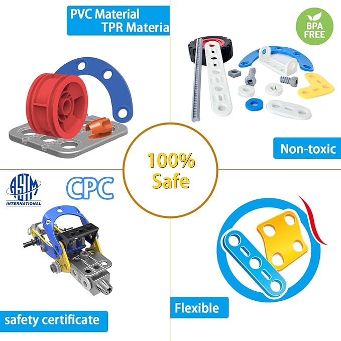 HISTOYE Building Toys for Kids Age 4-8 Erector Sets for Boys Age 6-8-12 Stem Toys for 5+ Year Old Boys Robot Building Kit for Kids DIY Building Blocks Construction Toys Gifts for 4 5 6 7 8+ Years Old