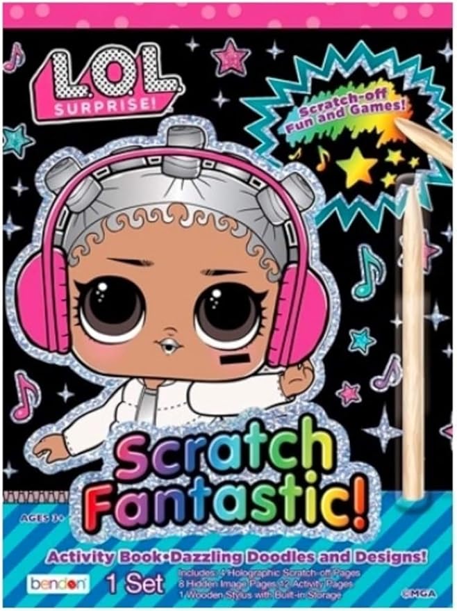 Disney Scratch Art for Girls Kids Toddlers - 3 Scratch Books for Kids Featuring Frozen, Shimmer and Shine and Vampirina with Frozen Stickers (Reveal Books for Kids)