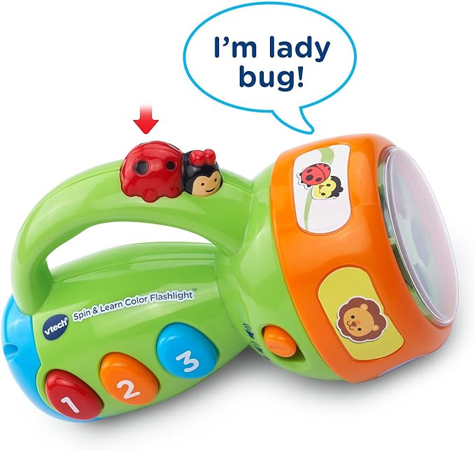 VTech Spin and Learn Color Flashlight, Lime Green