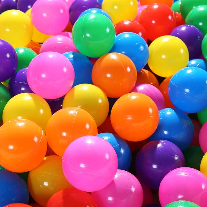 Ball Pit Balls Plastic Balls for Ball Pit Phathalate Free BPA Free Plastic Balls 100pcs 2.2" Set for Toddlers for Play Tent Tunnel