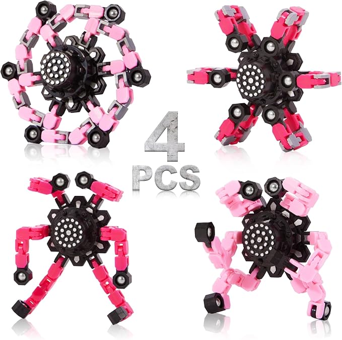 Fidget Toys for Teen Girls, Transformable Fidget Spinners,Autism ADHD Stress Relief Sensory Toys for Boys and Girls, Stocking Stuffers for Kids Adults