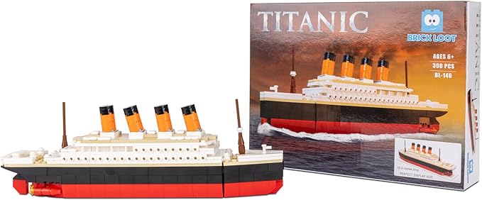 Brick Loot Titanic Building Blocks Large Set, Toy Ship Model Kit, Building Bricks Sets for Adults or Kids, 6 Year Old +, Home Decor, Quality Blocks Compatible with Lego & Major Brands, 390 Pieces