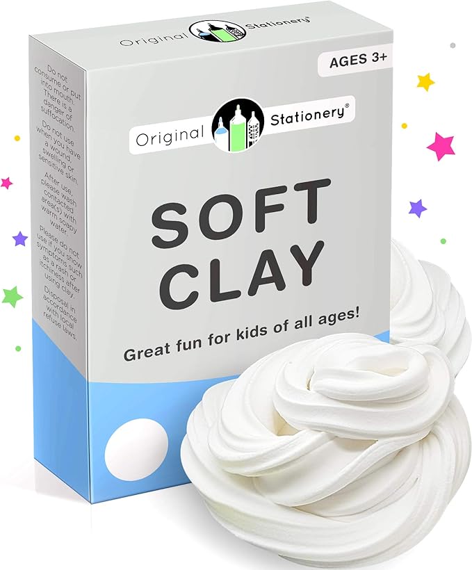 Original Stationery Soft Clay for Slime Making, Versatile Slime Add Ins, Moldable Modeling Clay Slime for Art & Easter Craft for Kids, Add to Glue and Shaving Foam to Make Butter Slime- 230 g/ 8.1 oz