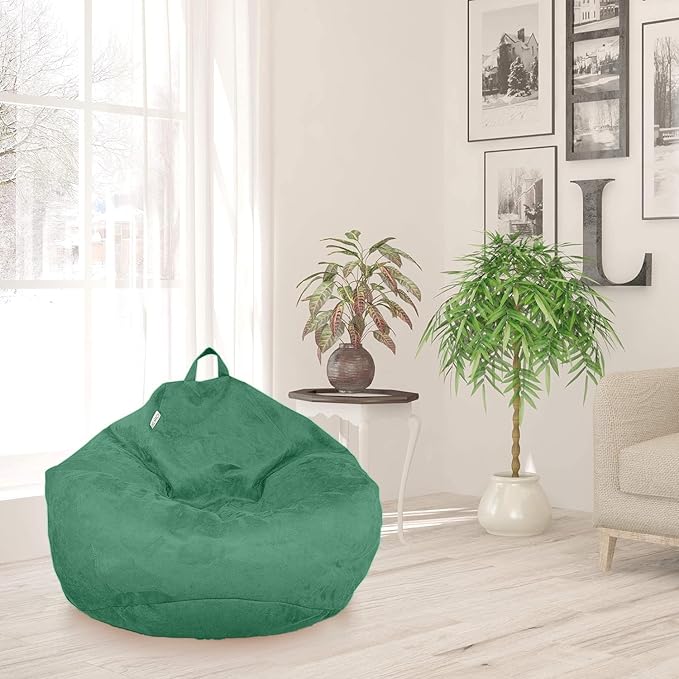 Bean Bag Stuffed Animal Storage Or Cover | No Filler | Extra Large | for Adults Or Kids | Double Stitched | Durable Zipper | Premium Microsuede