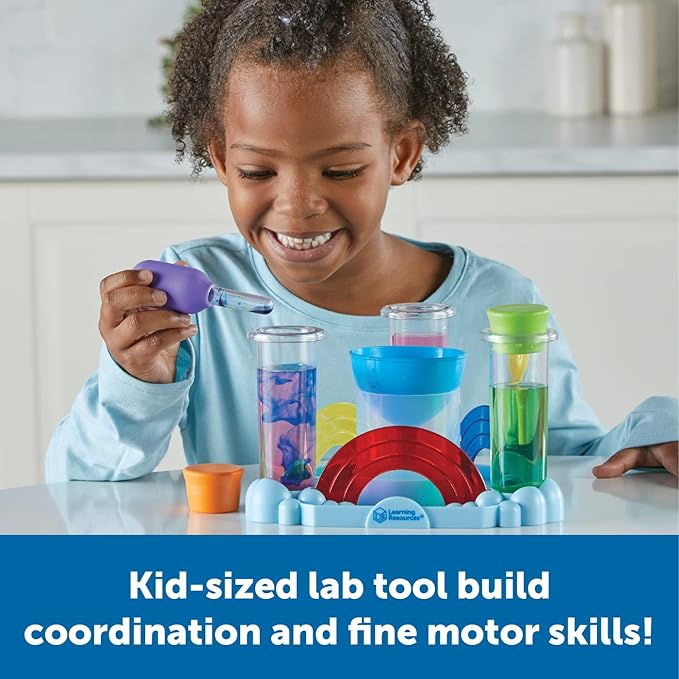 Learning Resources Rainbow Reactions, 14 Pieces, Ages 4+, Preschool Science Lab, Science Kits, Science Experiments for Kids, STEM Toys for Kids