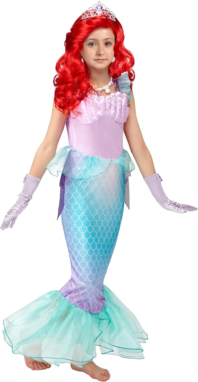 Spooktacular Creations Halloween Mermaid Costume for Girls, Little Mermaid Dress, Princess Dress Up for Girls 4-6 for DressUp