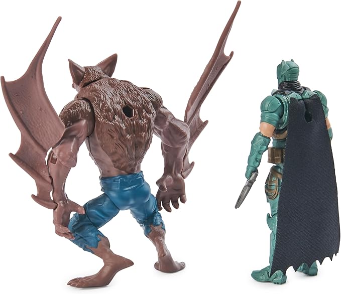 DC Comics, Batman Aerial Battle Pack (Amazon Exclusive), Batwing Vehicle, 4-inch Batman & Man-Bat Action Figure, Super Hero Kids Toys for Boys & Girls